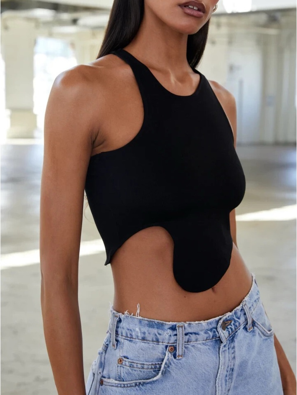 LE Bodycon Tank in Black